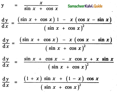 Samacheer Kalvi 11th Maths Guide Chapter 10 Differentiability and Methods of Differentiation Ex 10.2 3