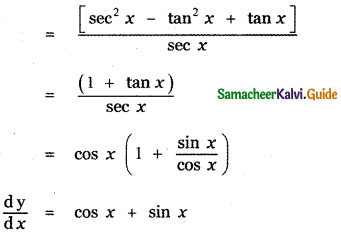 Samacheer Kalvi 11th Maths Guide Chapter 10 Differentiability and Methods of Differentiation Ex 10.2 5