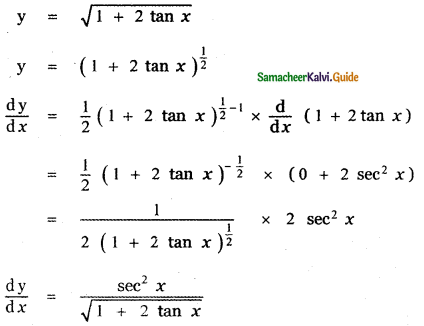 Samacheer Kalvi 11th Maths Guide Chapter 10 Differentiability and Methods of Differentiation Ex 10.3 12