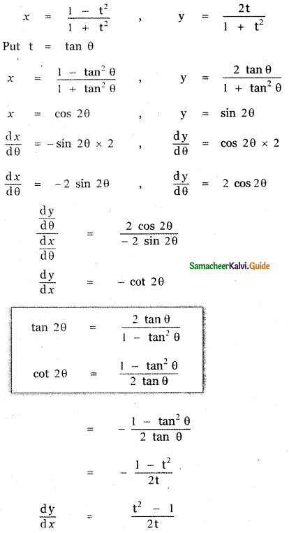 Samacheer Kalvi 11th Maths Guide Chapter 10 Differentiability and Methods of Differentiation Ex 10.4 21