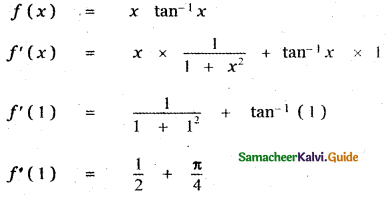Samacheer Kalvi 11th Maths Guide Chapter 10 Differentiability and Methods of Differentiation Ex 10.5 10
