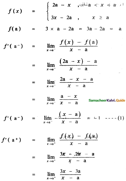 Samacheer Kalvi 11th Maths Guide Chapter 10 Differentiability and Methods of Differentiation Ex 10.5 33