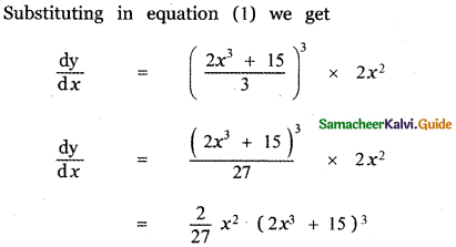 Samacheer Kalvi 11th Maths Guide Chapter 10 Differentiability and Methods of Differentiation Ex 10.5 4