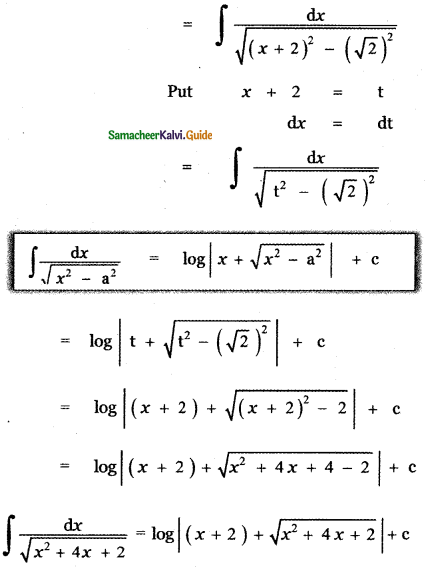 Samacheer Kalvi 11th Maths Guide Chapter 11 Integral Calculus Ex 11.10 10