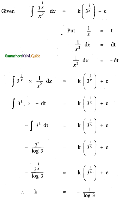 Samacheer Kalvi 11th Maths Guide Chapter 11 Integral Calculus Ex 11.13 1