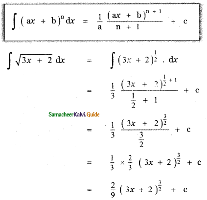 Samacheer Kalvi 11th Maths Guide Chapter 11 Integral Calculus Ex 11.2 3