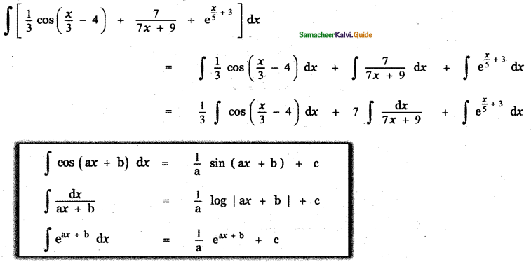 Samacheer Kalvi 11th Maths Guide Chapter 11 Integral Calculus Ex 11.3 11