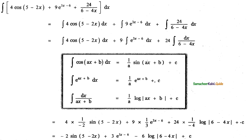 Samacheer Kalvi 11th Maths Guide Chapter 11 Integral Calculus Ex 11.3 2