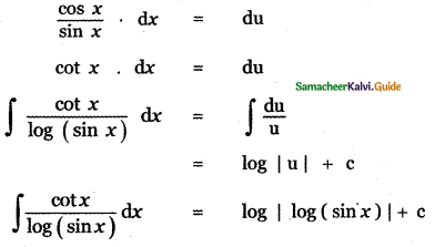 Samacheer Kalvi 11th Maths Guide Chapter 11 Integral Calculus Ex 11.6 10