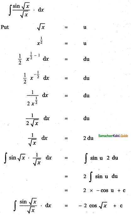 Samacheer Kalvi 11th Maths Guide Chapter 11 Integral Calculus Ex 11.6 8