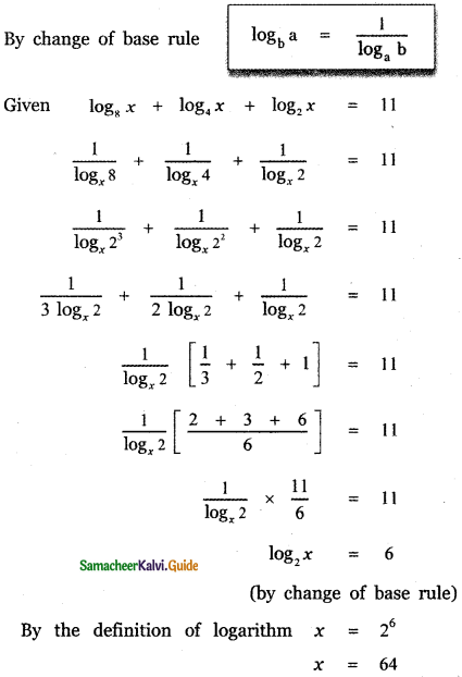 Samacheer Kalvi 11th Maths Guide Chapter 2 Basic Algebra Ex 2.12 2