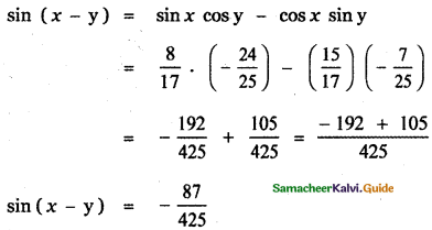Samacheer Kalvi 11th Maths Guide Chapter 3 Trigonometry Ex 3.4 15