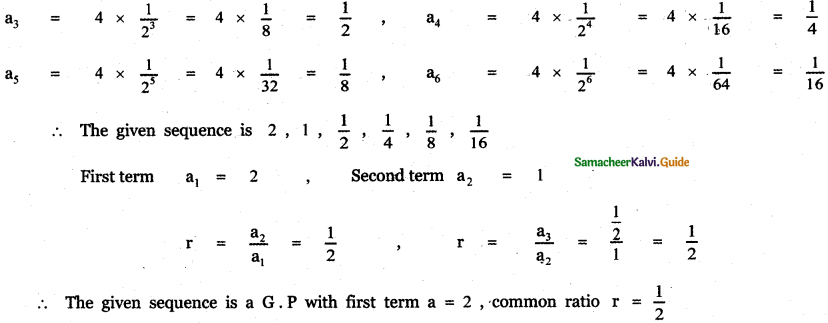 Samacheer Kalvi 11th Maths Guide Chapter 5 Binomial Theorem, Sequences and Series Ex 5.2 6