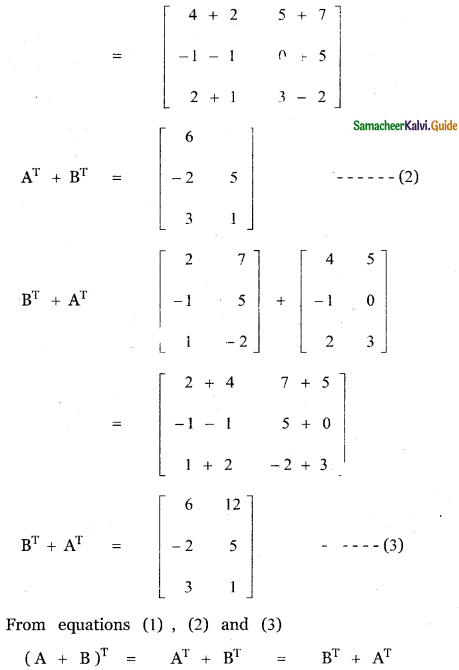 Samacheer Kalvi 11th Maths Guide Chapter 7 Matrices and Determinants Ex 7.1 41