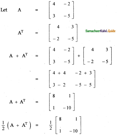 Samacheer Kalvi 11th Maths Guide Chapter 7 Matrices and Determinants Ex 7.1 45