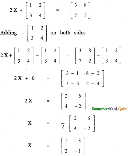 Samacheer Kalvi 11th Maths Guide Chapter 7 Matrices and Determinants Ex 7.5 12