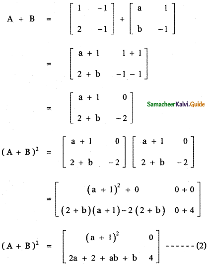 Samacheer Kalvi 11th Maths Guide Chapter 7 Matrices and Determinants Ex 7.5 16