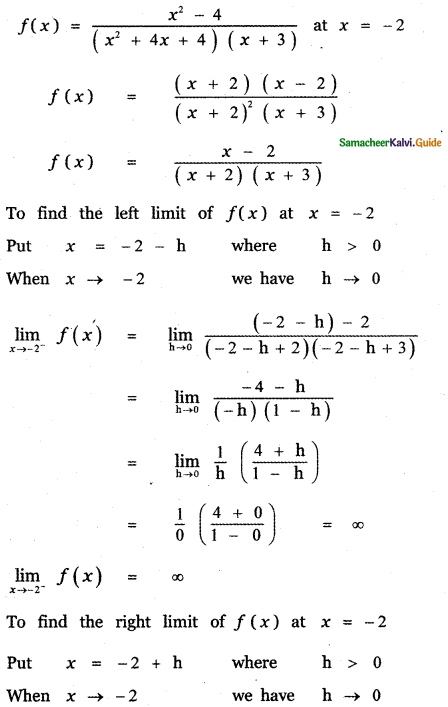 Samacheer Kalvi 11th Maths Guide Chapter 9 Limits and Continuity Ex 9.3 2