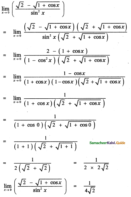 Samacheer Kalvi 11th Maths Guide Chapter 9 Limits and Continuity Ex 9.4 55