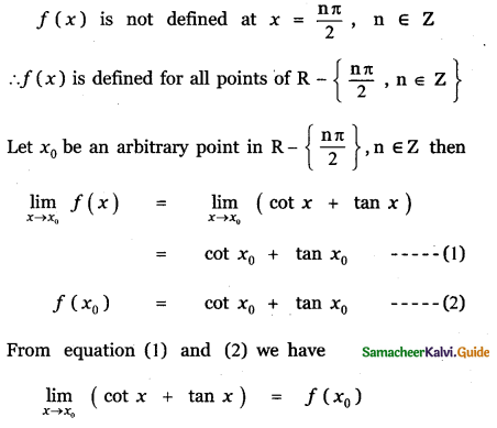Samacheer Kalvi 11th Maths Guide Chapter 9 Limits and Continuity Ex 9.5 19
