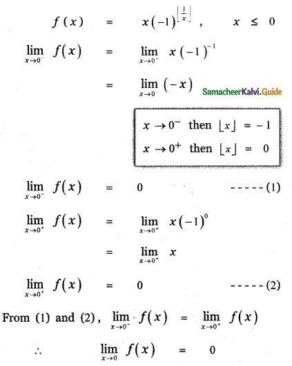 Samacheer Kalvi 11th Maths Guide Chapter 9 Limits and Continuity Ex 9.6 20