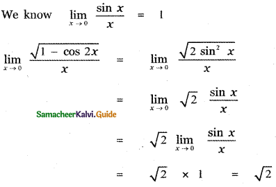 Samacheer Kalvi 11th Maths Guide Chapter 9 Limits and Continuity Ex 9.6 6