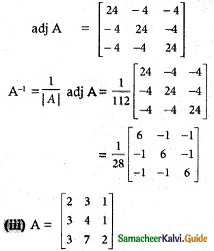 Samacheer Kalvi 12th Maths Guide Chapter 1 Applications of Matrices and Determinants Ex 1.1 6