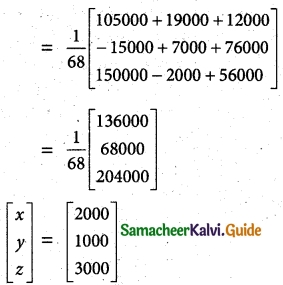 Samacheer Kalvi 12th Maths Guide Chapter 1 Applications of Matrices and Determinants Ex 1.3 15