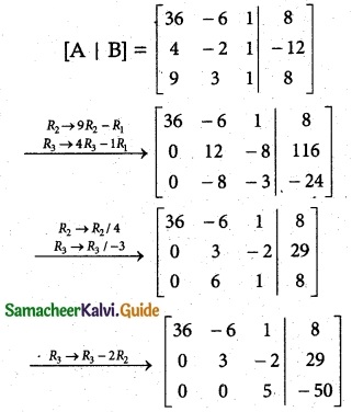 Samacheer Kalvi 12th Maths Guide Chapter 1 Applications of Matrices and Determinants Ex 1.5 5