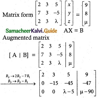 Samacheer Kalvi 12th Maths Guide Chapter 1 Applications of Matrices and Determinants Ex 1.6 7