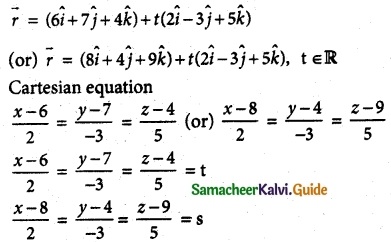 Samacheer Kalvi 12th Maths Guide Chapter 6 Applications of Vector Algebra Ex 6.4 3
