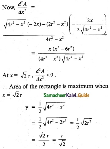 Samacheer Kalvi 12th Maths Guide Chapter 7 Applications of Differential Calculus Ex 7.8 9