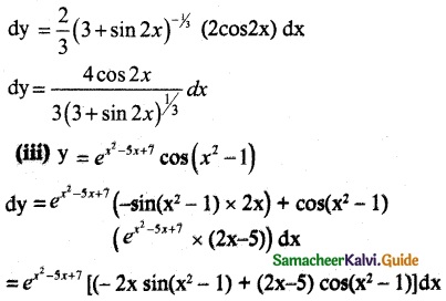 Samacheer Kalvi 12th Maths Guide Chapter 8 Differentials and Partial Derivatives Ex 8.2 2