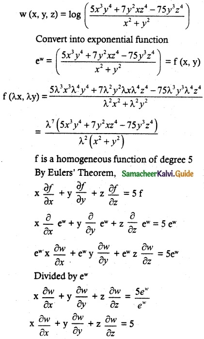 Samacheer Kalvi 12th Maths Guide Chapter 8 Differentials and Partial Derivatives Ex 8.7 8