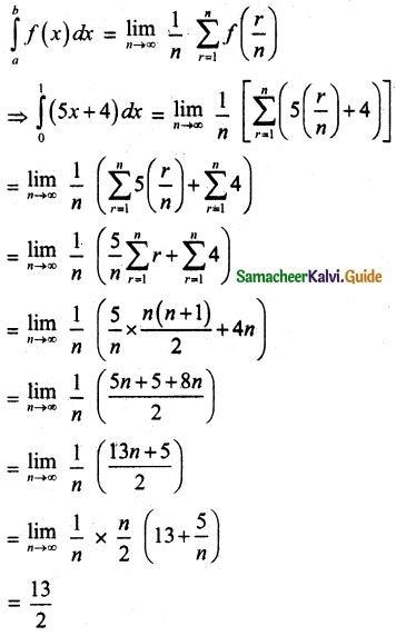 Samacheer Kalvi 12th Maths Guide Chapter 9 Applications of Integration Ex 9.2 1