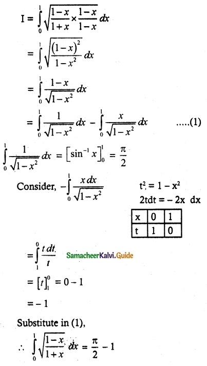 Samacheer Kalvi 12th Maths Guide Chapter 9 Applications of Integration Ex 9.3 3