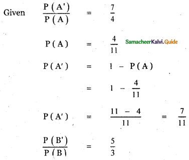 Samacheer Kalvi 11th Maths Guide Chapter 12 Introduction to Probability Theory Ex 12.5 19