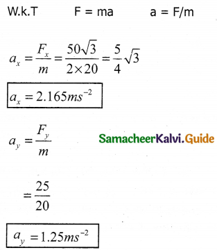 Samacheer Kalvi 11th Physics Guide Chapter 3 Laws of Motion 30