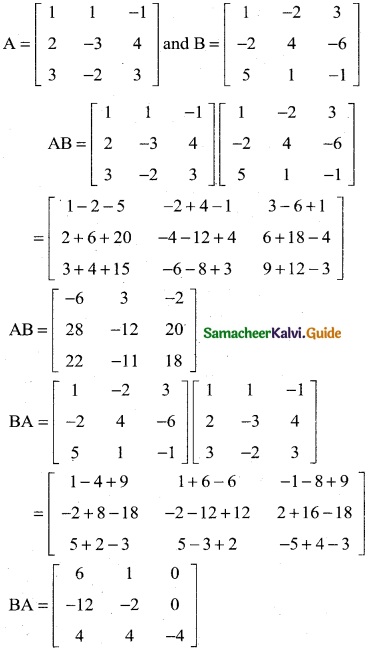 Samacheer Kalvi 12th Business Maths Guide Chapter 1 Applications of Matrices and Determinants Ex 1.1 5