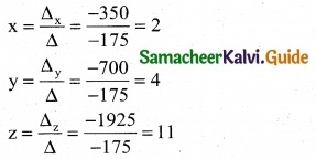Samacheer Kalvi 12th Business Maths Guide Chapter 1 Applications of Matrices and Determinants Miscellaneous Problems 11