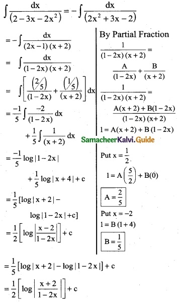 Samacheer Kalvi 12th Business Maths Guide Chapter 2 Integral Calculus I Miscellaneous Problems 2