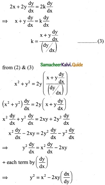 Samacheer Kalvi 12th Business Maths Guide Chapter 4 Differential Equations Ex 4.1 9
