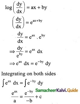 Samacheer Kalvi 12th Business Maths Guide Chapter 4 Differential Equations Ex 4.2 7