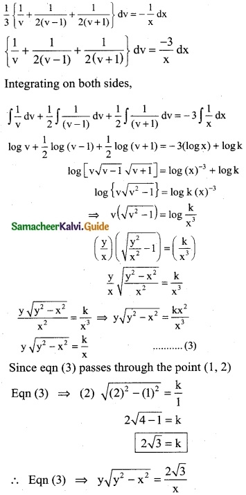 Samacheer Kalvi 12th Business Maths Guide Chapter 4 Differential Equations Ex 4.3 13