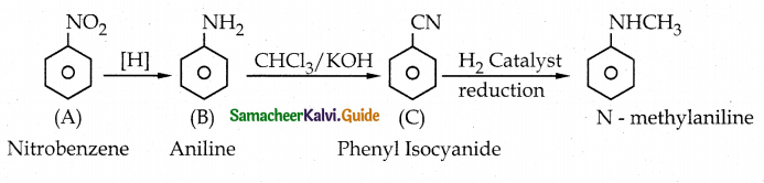 Samacheer Kalvi 12th Chemistry Guide Chapter 13 Organic Nitrogen Compounds 129