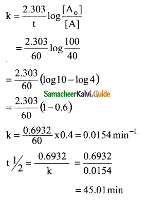 Samacheer Kalvi 12th Chemistry Guide Chapter 7 Chemical Kinetics 56