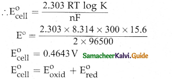 Samacheer Kalvi 12th Chemistry Guide Chapter 9 Electro Chemistry 11