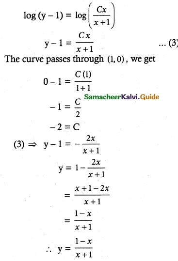 Samacheer Kalvi 12th Maths Guide Chapter 10 Ordinary Differential Equations Ex 10.5 4