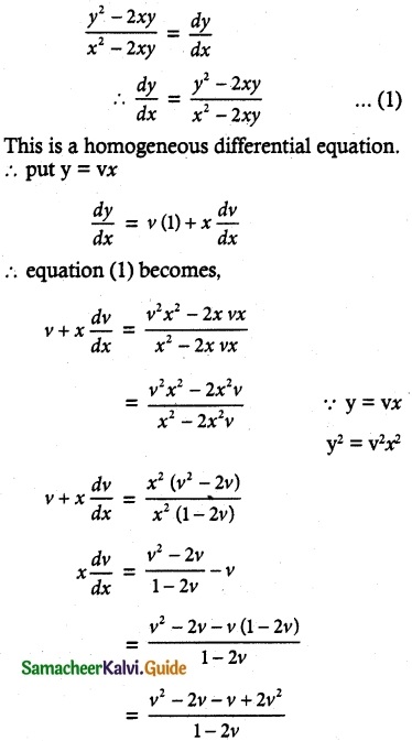 Samacheer Kalvi 12th Maths Guide Chapter 10 Ordinary Differential Equations Ex 10.6 10