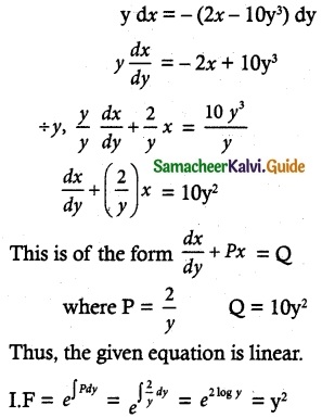 Samacheer Kalvi 12th Maths Guide Chapter 10 Ordinary Differential Equations Ex 10.7 7